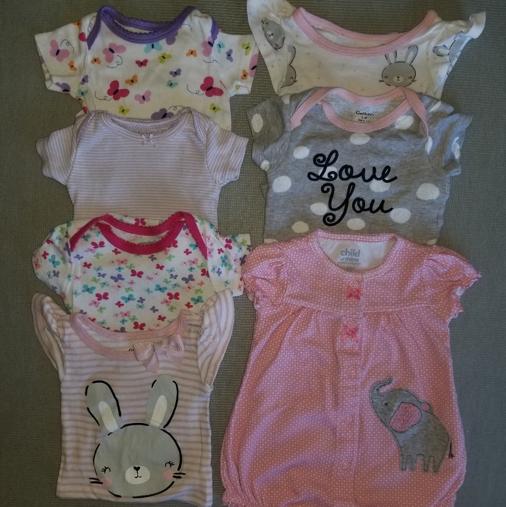 Newborn 0-3 months one pieces